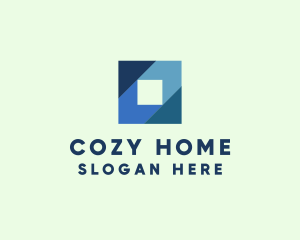 Blue Business Square logo design