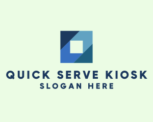 Blue Business Square logo design