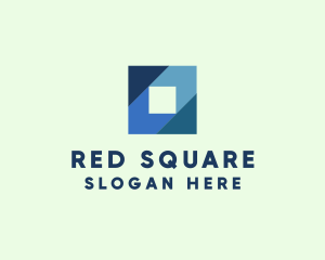 Blue Business Square logo design