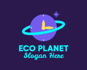 Planet Orbit Clock  logo design