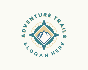 Mountain Peak Compass logo design