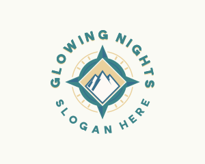 Direction - Mountain Peak Compass logo design