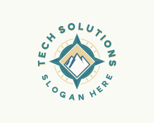 Location - Mountain Peak Compass logo design