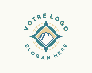 Locator - Mountain Peak Compass logo design