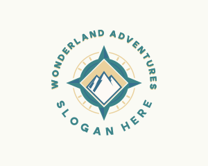 Mountain Peak Compass logo design