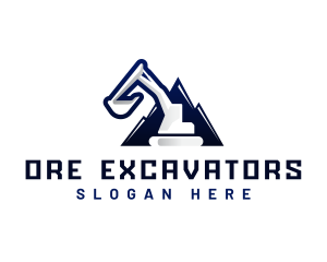 Excavator Mining Contractor  logo design