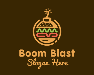 Hamburger Sandwich Bomb  logo design