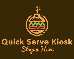 Kiosk - Hamburger Sandwich Bomb logo design