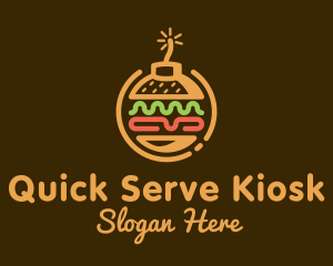 Hamburger Sandwich Bomb  logo design