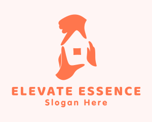 Nursing Home - Orange Housing Hands logo design