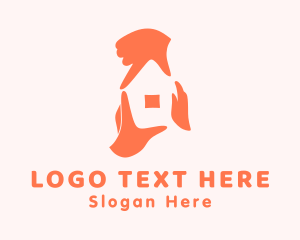 Window - Orange Housing Hands logo design