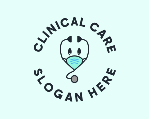 Stethoscope Doctor Clinic logo design