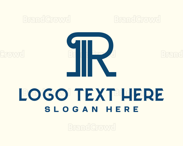 Professional Pillar Letter R Logo