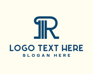 Letter R - Professional Pillar Letter R logo design
