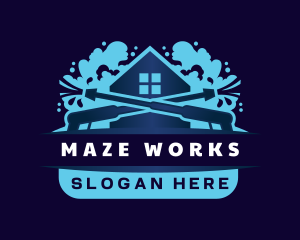 Pressure Wash Housekeeping logo design