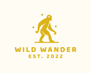 Walking Wild Monkey logo design