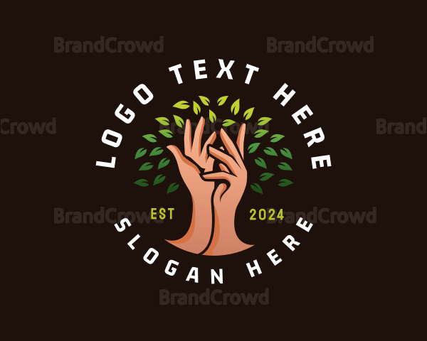 Hand Leaf Gardening Logo