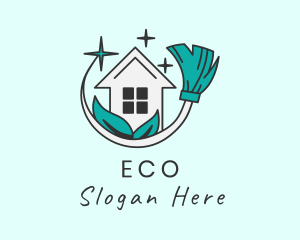 Sweeper - Eco Broom House logo design