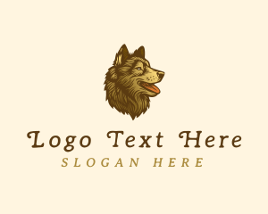 Dog Portrait - Dog Husky Puppy logo design