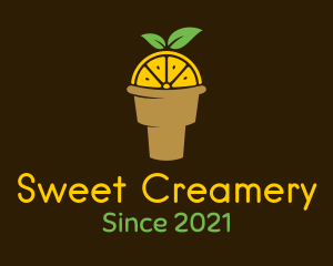 Lemon Ice Cream logo design