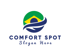 Planet Brazil Swoosh logo design