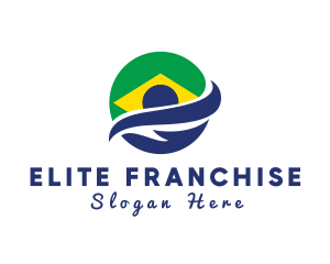 Planet Brazil Swoosh logo design