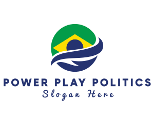 Politics - Planet Brazil Swoosh logo design