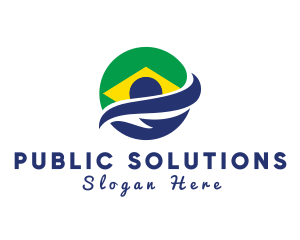 Government - Planet Brazil Swoosh logo design