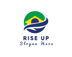 Planet Brazil Swoosh logo design