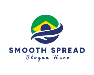 Planet Brazil Swoosh logo design