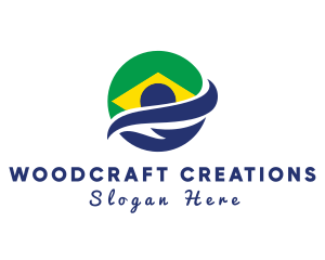 Planet Brazil Swoosh logo design