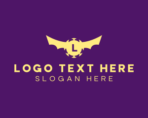 Yellow - Flying Bat Virus logo design