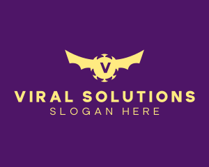 Virus - Flying Bat Virus logo design
