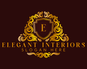 Luxury Decorative Shield logo design