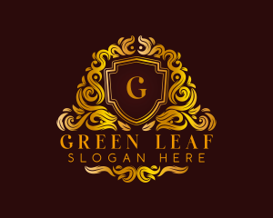 Luxury Decorative Shield logo design