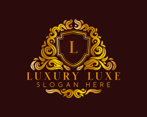 Luxury Decorative Shield logo design