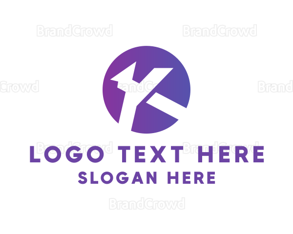 Gradient Modern Letter K Logo