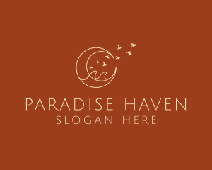 Bird Paradise Moon logo design