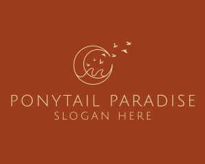 Bird Paradise Moon logo design