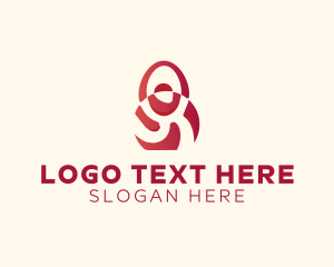 Personal Trainer - Red Kettle Bell Person logo design
