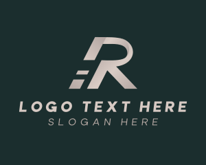 Gradient - Courier Logistics Shipping Letter R logo design