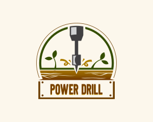 Drill - Woodworking Carpentry Drill logo design