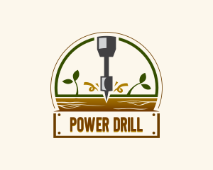 Woodworking Carpentry Drill logo design