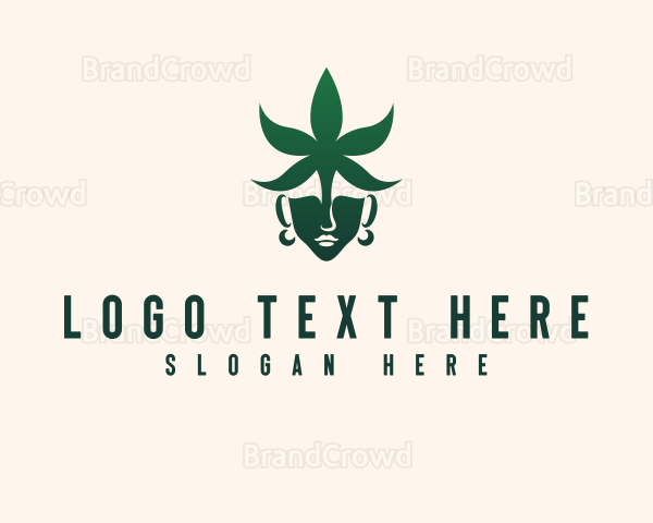 Organic Marijuana Lady Logo