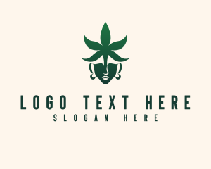 Cbd - Organic Marijuana Lady logo design