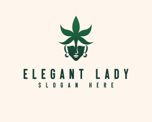 Organic Marijuana Lady logo design