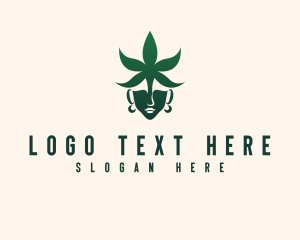 Weed - Organic Marijuana Lady logo design