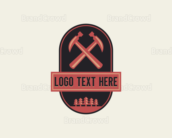 Hammer Carpentry  Woodworking Logo