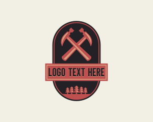 Handyman - Hammer Carpentry  Woodworking logo design