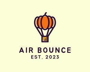 Pumpkin Hot Air Balloon logo design